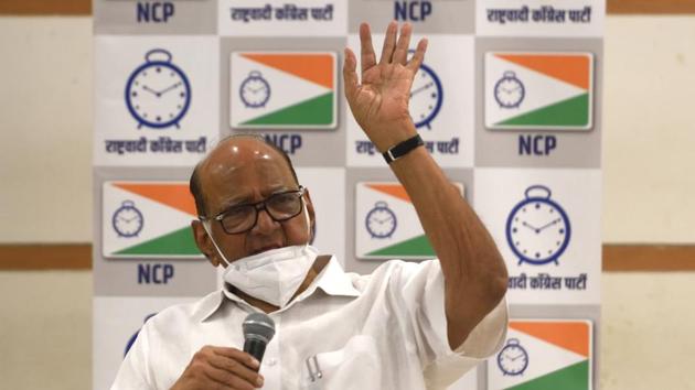 Pawar on Tuesday told reporters the income tax department has issued him a notice in connection with poll affidavits submitted to the EC over the last decade.(Satish Bate/HT photo) Pawar on Tuesday told reporters the income tax department has issued him a notice in connection with poll affidavits submitted to the EC over the last decade.(Satish Bate/HT photo)