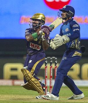 Abu Dhabi: Kolkata Knight Riders batsman Dinesh Karthik plays a shot during IPL 2020 cricket match against Mumbai Indians, at Sheikh Zayed Stadium, in Abu Dhabi of United Arab Emirates, Wednesday, Sept. 23, 2020. (PTI Photo/Sportzpics)(PTI23-09-2020_000288B) (PTI) Abu Dhabi: Kolkata Knight Riders batsman Dinesh Karthik plays a shot during IPL 2020 cricket match against Mumbai Indians, at Sheikh Zayed Stadium, in Abu Dhabi of United Arab Emirates, Wednesday, Sept. 23, 2020. (PTI Photo/Sportzpics)(PTI23-09-2020_000288B) (PTI)