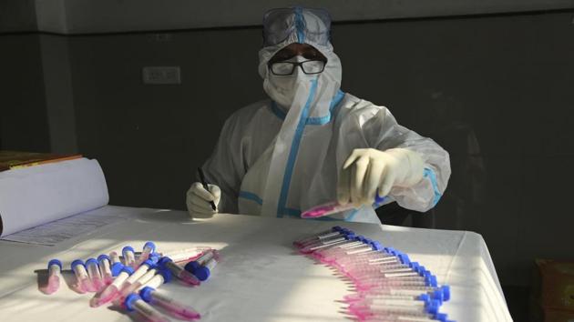 Till Tuesday, Chhattisgarh reported 90,917 Covid-19 cases and 718 deaths due to the disease. (AP file photo, Representative image) Till Tuesday, Chhattisgarh reported 90,917 Covid-19 cases and 718 deaths due to the disease. (AP file photo, Representative image)
