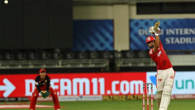 IPL 2020: KL Rahul goes over the top (Kings XI Punjab/Twitter) IPL 2020: KL Rahul goes over the top (Kings XI Punjab/Twitter)