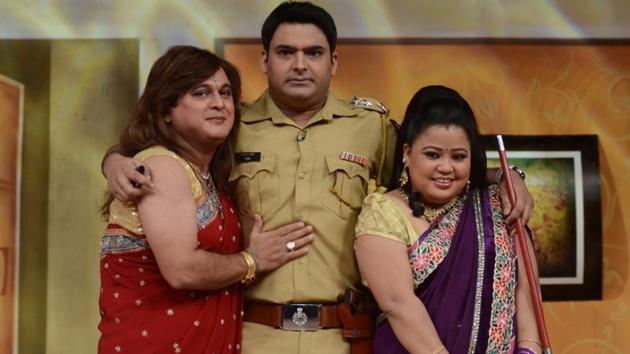 Ali Asgar, Kapil Sharma and Bharti Singh in Comedy Ka Jashn - Hasne Ki Azaadi.