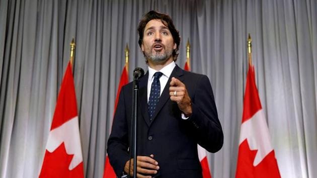 Canada's Prime Minister Justin Trudeau speaks during a news conference at a cabinet retreat in Ottawa, Ontario, Canada on September 14.(Reuters file)