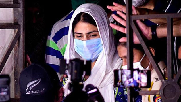 Actor Rhea Chakraborty and her brother Showik were arrested earlier this month by the Narcotics Control Bureau (NCB) in a drug probe.(AFP photo)