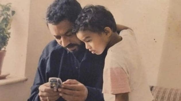 Irrfan Khan with son Babil in throwback photo. Irrfan Khan with son Babil in throwback photo.