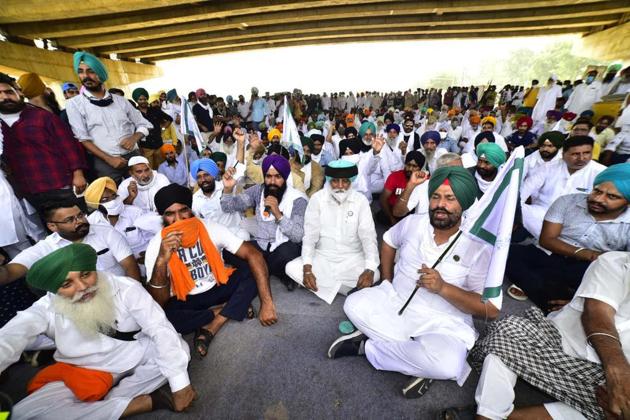 Farmers in Punjab have been at the forefront of the protests against the farm reform bills passed by the Centre.(HT Photo/Gurpreet Singh)