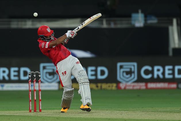 KL Rahul hits a shot. (IPL/Twitter)