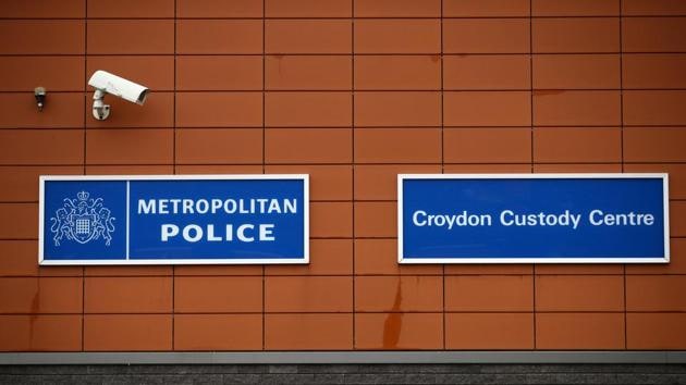 A general view of the custody centre where a British police officer has been shot dead in Croydon, south London, Britain.(REUTERS)