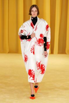 The most anticipated event of the week was Prada’s virtual unveiling of the Miuccia Prada-Raf Simons collaboration announced in February. A model presents a creation from the Prada Spring/Summer 2021 women's collection during fashion week in Milan, Italy, in this handout photo released on September 24, 2020. (via REUTERS) The most anticipated event of the week was Prada’s virtual unveiling of the Miuccia Prada-Raf Simons collaboration announced in February. A model presents a creation from the Prada Spring/Summer 2021 women's collection during fashion week in Milan, Italy, in this handout photo released on September 24, 2020. (via REUTERS)