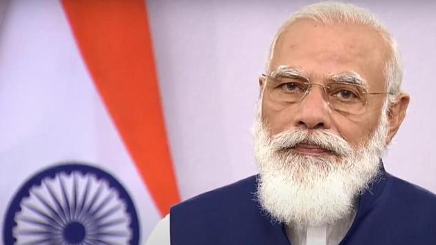 PM Modi addressed concerns regarding terrorism, coronavirus vaccine and sustainable development at his speech at the 75th session of the United Nations General Assembly (UNGA).(YouTube/Narendra Modi)