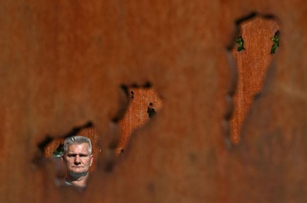 Robert Hoeckmayr, a survivor of the Oktoberfest attack of Munich in 1980, poses at the memorial of the attack at the Theresienwiese in Munich, southern Germany, on September 21, 2020.(AFP photo) Robert Hoeckmayr, a survivor of the Oktoberfest attack of Munich in 1980, poses at the memorial of the attack at the Theresienwiese in Munich, southern Germany, on September 21, 2020.(AFP photo)