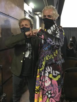 Renzo Rosso, left, and Marni creative director Francesco Risso pose after a screening of a Videos project for Milan Fashion Week, in Milan, Friday, Sept. 25, 2020. Rosso, the founder of the Diesel brand, invested in Marni in 2013.(AP) Renzo Rosso, left, and Marni creative director Francesco Risso pose after a screening of a Videos project for Milan Fashion Week, in Milan, Friday, Sept. 25, 2020. Rosso, the founder of the Diesel brand, invested in Marni in 2013.(AP)