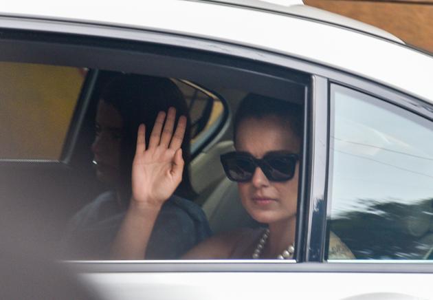 Bollywood actor Kangana Ranaut is seen in this file photo in Mumbai.(Satyabrata Tripathy/HT Photo)