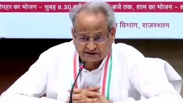 Rajasthan chief minister Ashok Gehlot said there was a need to take his government’s achievements to the people.(ANI Photo)