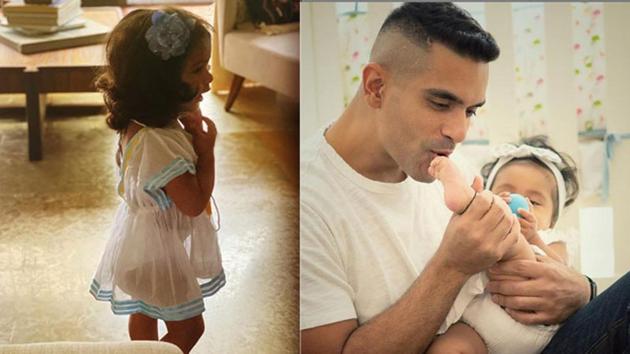 Neha Dhupia and Angad Bedi have shared adorable pictures and video of their daughter Mehr.