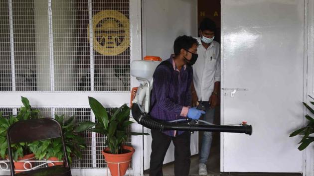 The panel found that most departments lacked a proper sanitisation schedule.(HT File Photo) The panel found that most departments lacked a proper sanitisation schedule.(HT File Photo)