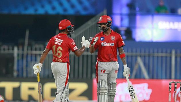 KL Rahul with Mayank Agarwal.(IPL/Twitter)