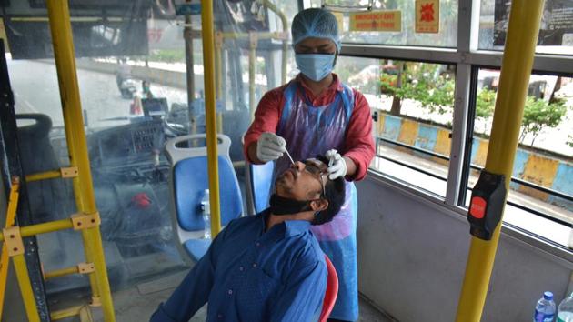 Civic officials partially attribute the surge to increased testing capacity in the last month.(Representational Photo/HT) Civic officials partially attribute the surge to increased testing capacity in the last month.(Representational Photo/HT)