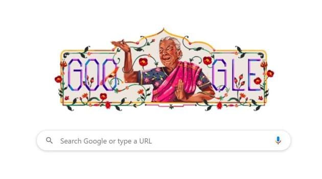 The Google Doodle featuring actress Zohra Sehgal .