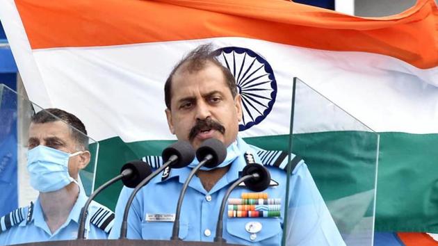 Air Chief Marshal RKS Bhadauria said the recent induction of several platforms including the Rafales, C-17s, Chinooks and Apaches had provided the IAF with “substantial tactical and strategic capability enhancement.”(ANI PHOTO.)
