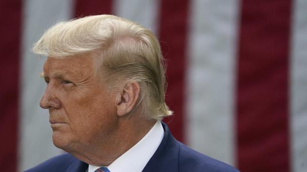 President Donald Trump pauses as he speaks about coronavirus testing during an event in the Rose Garden of the White House in Washington.(AP) President Donald Trump pauses as he speaks about coronavirus testing during an event in the Rose Garden of the White House in Washington.(AP)