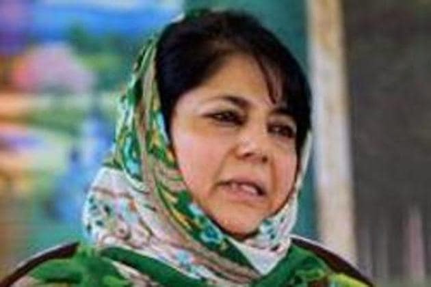 Peoples Deomocratic Party (PDP) president Mehbooba Mufti addresses a press conference in Srinagar in this file photo. Mufti was release after being in detention for more than a year. (PTI Photo) Peoples Deomocratic Party (PDP) president Mehbooba Mufti addresses a press conference in Srinagar in this file photo. Mufti was release after being in detention for more than a year. (PTI Photo)
