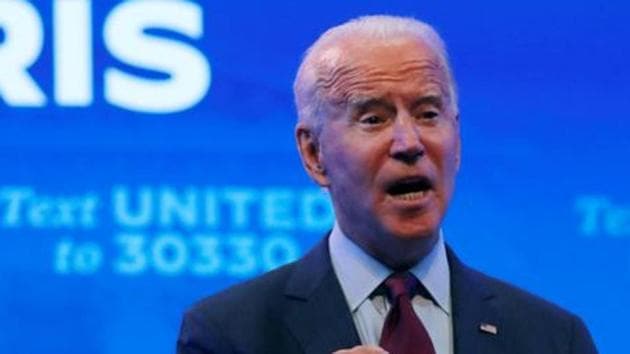 US Democratic presidential candidate and former Vice President Joe Biden delivers a speech at the Queen Theater in Wilmington, Delaware on September 27, 2020.(Reuters File Photo) US Democratic presidential candidate and former Vice President Joe Biden delivers a speech at the Queen Theater in Wilmington, Delaware on September 27, 2020.(Reuters File Photo)