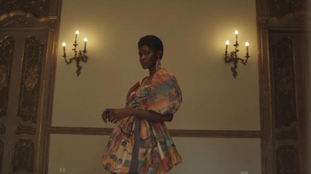 A model presents a creation during the "We Are Made in Italy" digital show at Milan Fashion Week, organised by the Black Lives Matter in Italian fashion collective, in Milan, Italy, in this still image taken from video released on September 27, 2020. (via REUTERS)