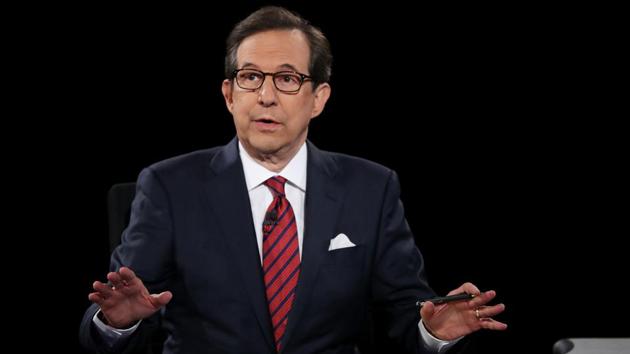 Chris Wallace during the third U.S. presidential debate at the Thomas & Mack Center in Las Vegas on October 19, 2016. According to ANI, a discussion on six chosen topics including the candidate’s own records, Covid-19 outbreak, the economy, anti-racism protests, recent violence in US and the integrity of the election is expected. (JOE RAEDLE / AFP)