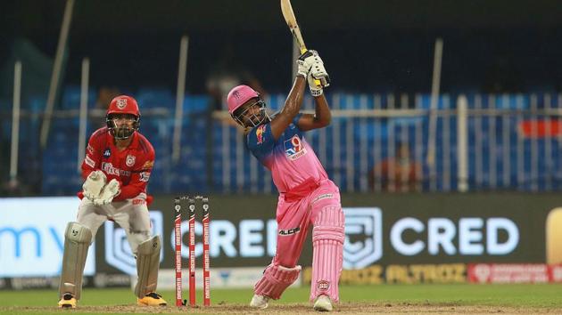 Sanju Samson in action against Kings XI Punjab.(IPL/Twitter)