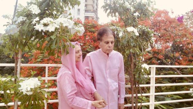 Dilip Kumar’s picture with Saira Banu, shared on his official Twitter handle.