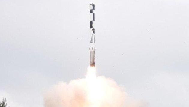 The extended-range variant was tested from the Integrated Test Range at Balasore in Odisha on Wednesday.(TWITTER.)