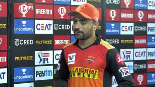 IPL 2020: Rashid Khan dedicates his Man of the Match award against Delhi Capitals to his mother(Screengrab)