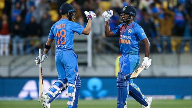 IPL 2020: Sanju Samson and Virat Kohli during a T20I in New Zealand earlier this year.(Getty Images) IPL 2020: Sanju Samson and Virat Kohli during a T20I in New Zealand earlier this year.(Getty Images)