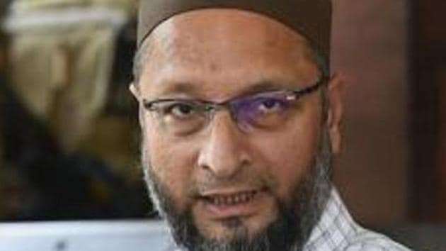 AIMIM MP from Hyderabad Asaduddin Owaisi.(PTI) AIMIM MP from Hyderabad Asaduddin Owaisi.(PTI)