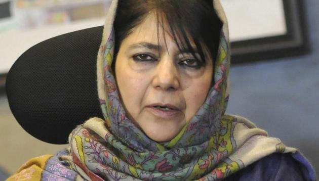 Mehbooba Mufti was among hundreds of people detained in 2019 to prevent protests against the Centre’s move to divest J&K of its special status through the nullification of the Constitution’s Article 370(Waseem Andrabi/HT Photo) Mehbooba Mufti was among hundreds of people detained in 2019 to prevent protests against the Centre’s move to divest J&K of its special status through the nullification of the Constitution’s Article 370(Waseem Andrabi/HT Photo)