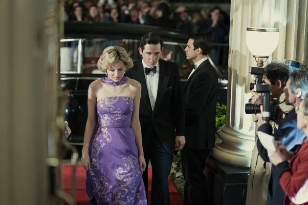Emma Corrin as Princess Diana and Josh O’Connor as Prince Charles.(Ollie UptonNetflix)