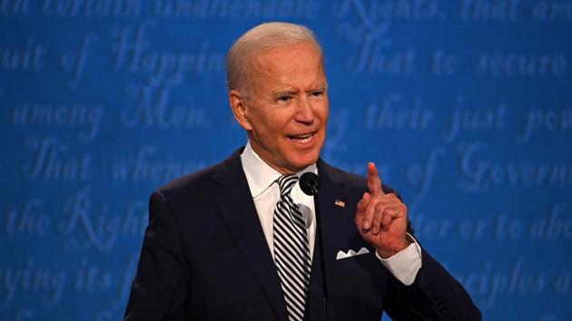 Joe Biden also noted that Trump misled the public on the severity of the virus and said that rather than owning up to the American people, the president “panicked or just looked at the stock market.”(AFP)