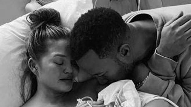 Chrissy Teigen shared images along with her social media message.