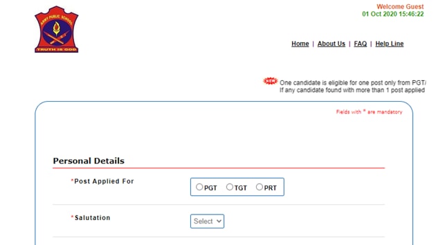 Army Public School Recruitment 2020.(Screengrab) Army Public School Recruitment 2020.(Screengrab)