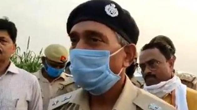 Superintendent of police, Bhadohi, Rambadan Singh, who inspected the spot, said a case had been registered against unidentified assailants under relevant sections of the Indian Penal Code (IPC). (Photo @bhadohipolice) Superintendent of police, Bhadohi, Rambadan Singh, who inspected the spot, said a case had been registered against unidentified assailants under relevant sections of the Indian Penal Code (IPC). (Photo @bhadohipolice)