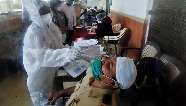 According to the state police, 188 personnel tested positive for the disease on Wednesday. With this, the overall caseload of the state police now stands at 23,548. (ANI) According to the state police, 188 personnel tested positive for the disease on Wednesday. With this, the overall caseload of the state police now stands at 23,548. (ANI)