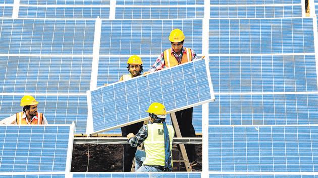India has drawn up a progressive road map to lessen its dependence on coal and liquid hydrocarbon and build more renewable capacity instead(AFP)
