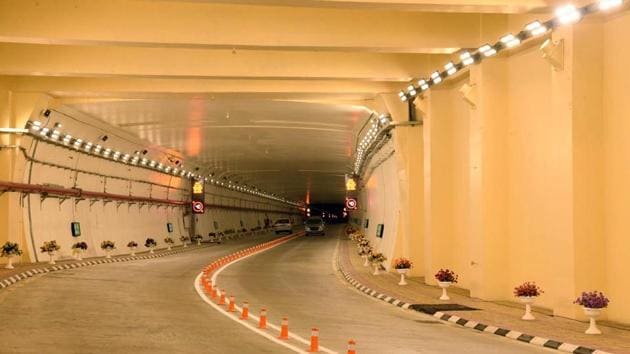 The 9.02-km long tunnel, shaped like a horse shoe, is the longest highway tunnel in the world and connects Manali to Lahaul-Spiti valley throughout the year.(ANI) The 9.02-km long tunnel, shaped like a horse shoe, is the longest highway tunnel in the world and connects Manali to Lahaul-Spiti valley throughout the year.(ANI)