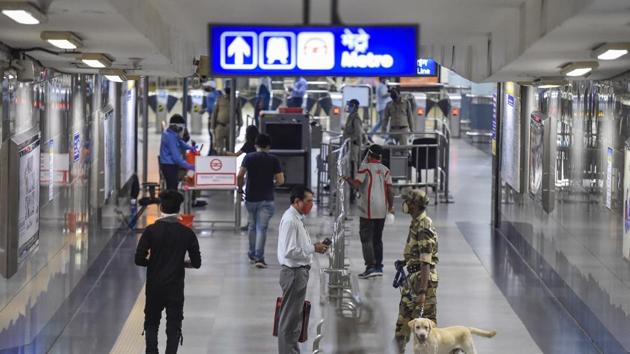 The exit gates at Rajiv Chowk and Patel Chowk metro station have also opened after they were closed for a brief period(PTI) The exit gates at Rajiv Chowk and Patel Chowk metro station have also opened after they were closed for a brief period(PTI)