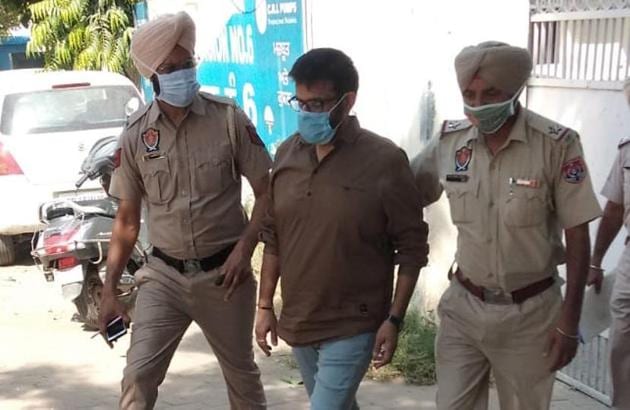 The accused in the custody of Ludhiana police on Friday. (HT Photo) The accused in the custody of Ludhiana police on Friday. (HT Photo)