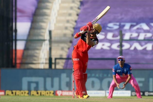 Devdutt Padikkal hits a shot. (IPL/Twitter)