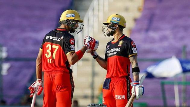 IPL 2020 RCB vs RR: Devdutt Padikkal (L) and Virat Kohli during their 99-run partnership(PTI Image)