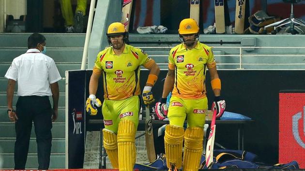 Shane Watson and Faf du Plessis posted a mammoth opening stand to against KXIP in Dubai (IPL/Twitter)