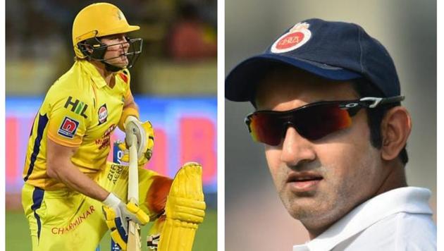 Shane Watson and Gautam Gambhir. (File/PTI/IPL) Shane Watson and Gautam Gambhir. (File/PTI/IPL)