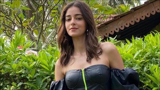 Ananya Panday spices up summer and spring look in off-shoulder leather separates(Instagram/ananyapanday) Ananya Panday spices up summer and spring look in off-shoulder leather separates(Instagram/ananyapanday)